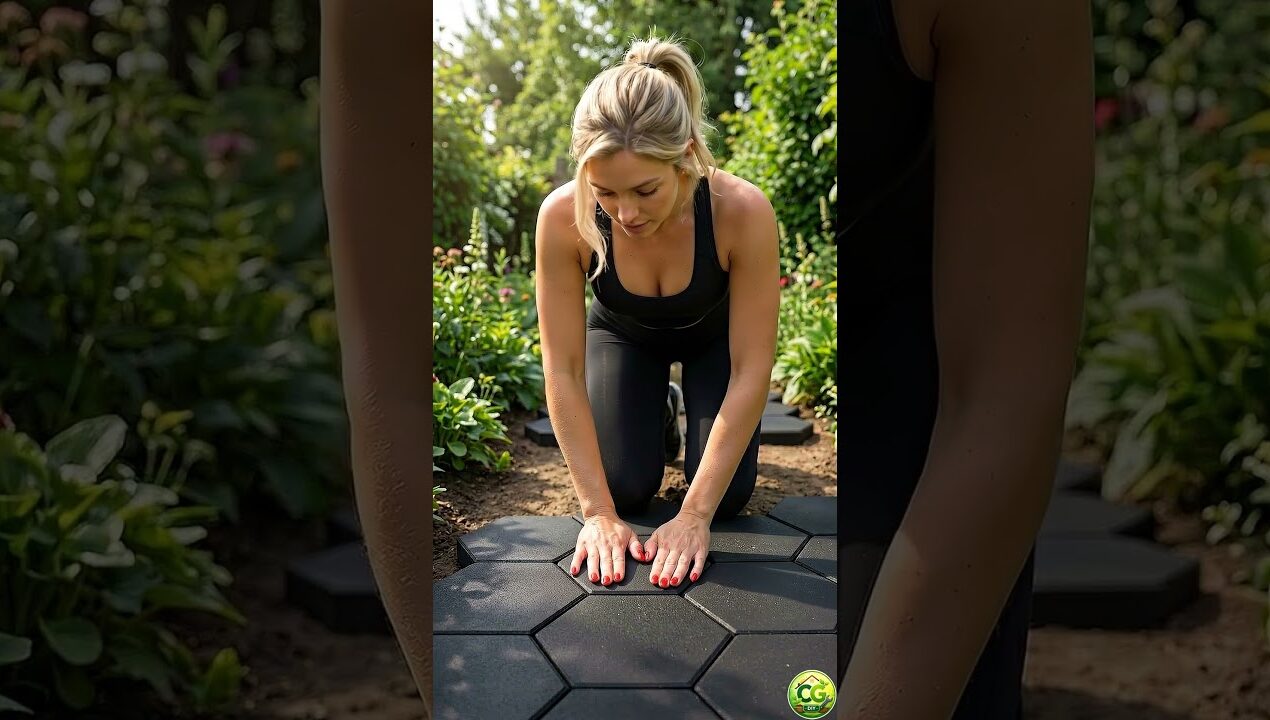 Genius DIY Garden Decor! 🌿 Turning Old Tires Into Luxury Paving Blocks 🤯#diy