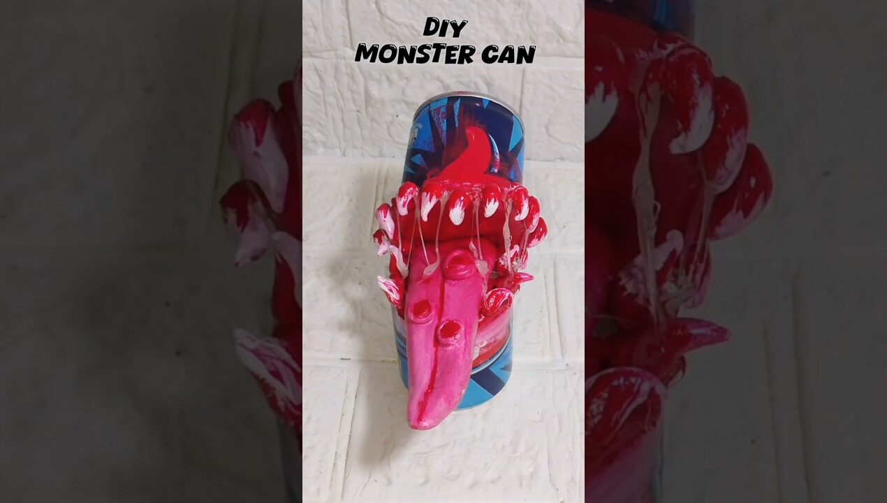 DIY monster can craft ideas 💡#diy #monster #can #craft #ideas #trendingshorts #youtubeshorts