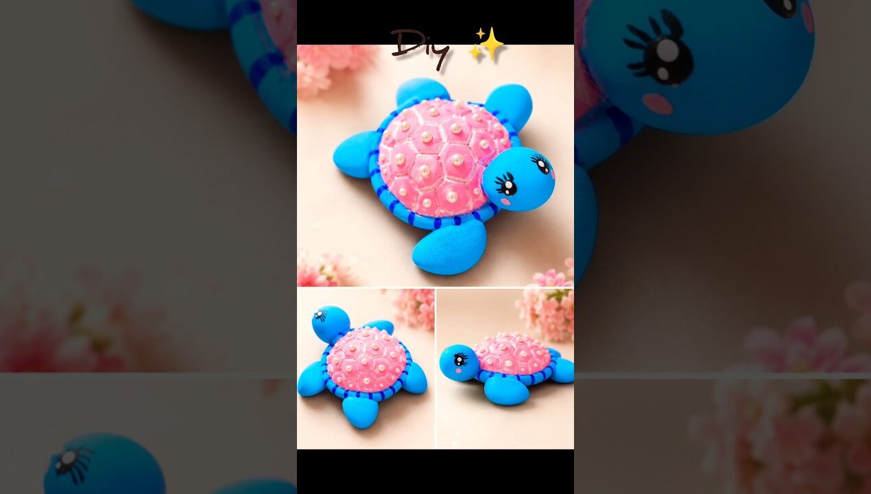 Mini Turtle Craft 🐢 | Super Cute & Easy DIY Idea 🥰#craft #diy #turtle #handmade #shorts #art #clay