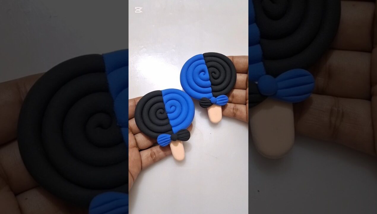 DIY idea 💞 how to make easily candy 🍭🍬 with super clay #trend #candy #music #clay #funny #viral