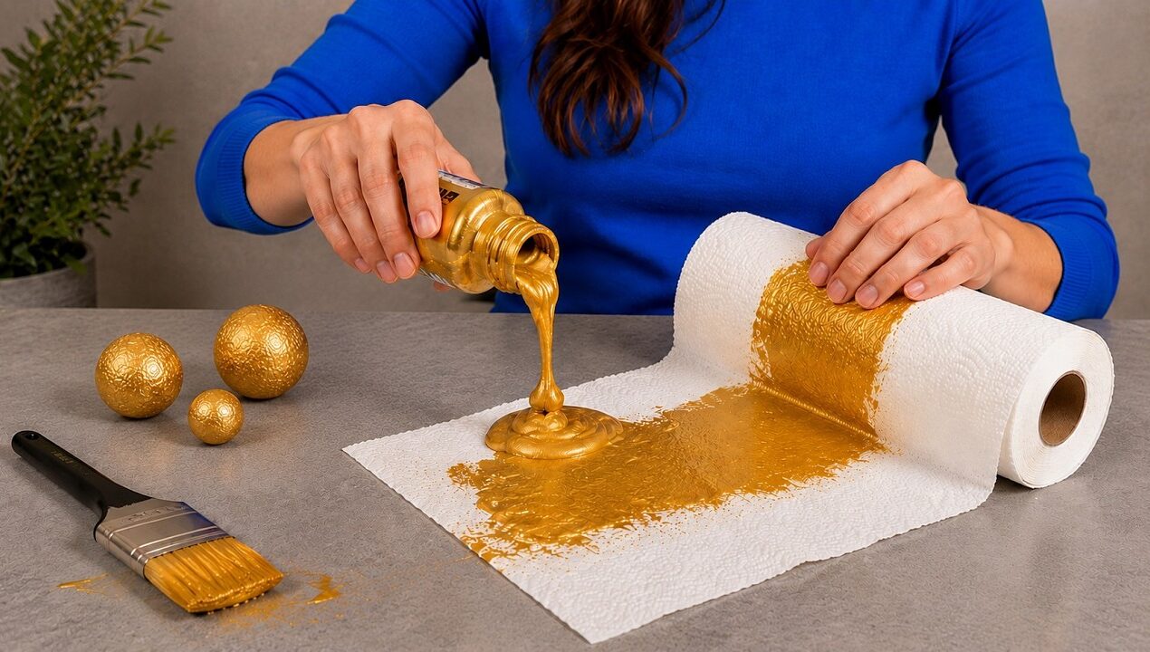 👑😍 I Poured Gold Paint on Toilet Paper! Incredible DIY Idea