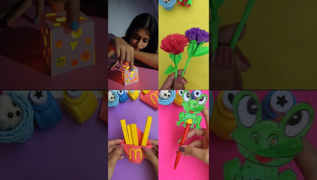 4 amazing paper craft ideas #diy #papercrafts #papertoys