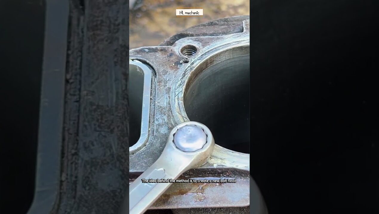 tricks to overcome broken cylinder block bolts #diy #tricks #mechanic #technique #ideas #solution