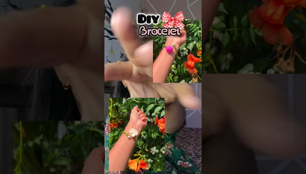 Diy crochet bangle bracelet 🤔 #ytshorts #diy #adorablecrafts #craft #craftyhome
