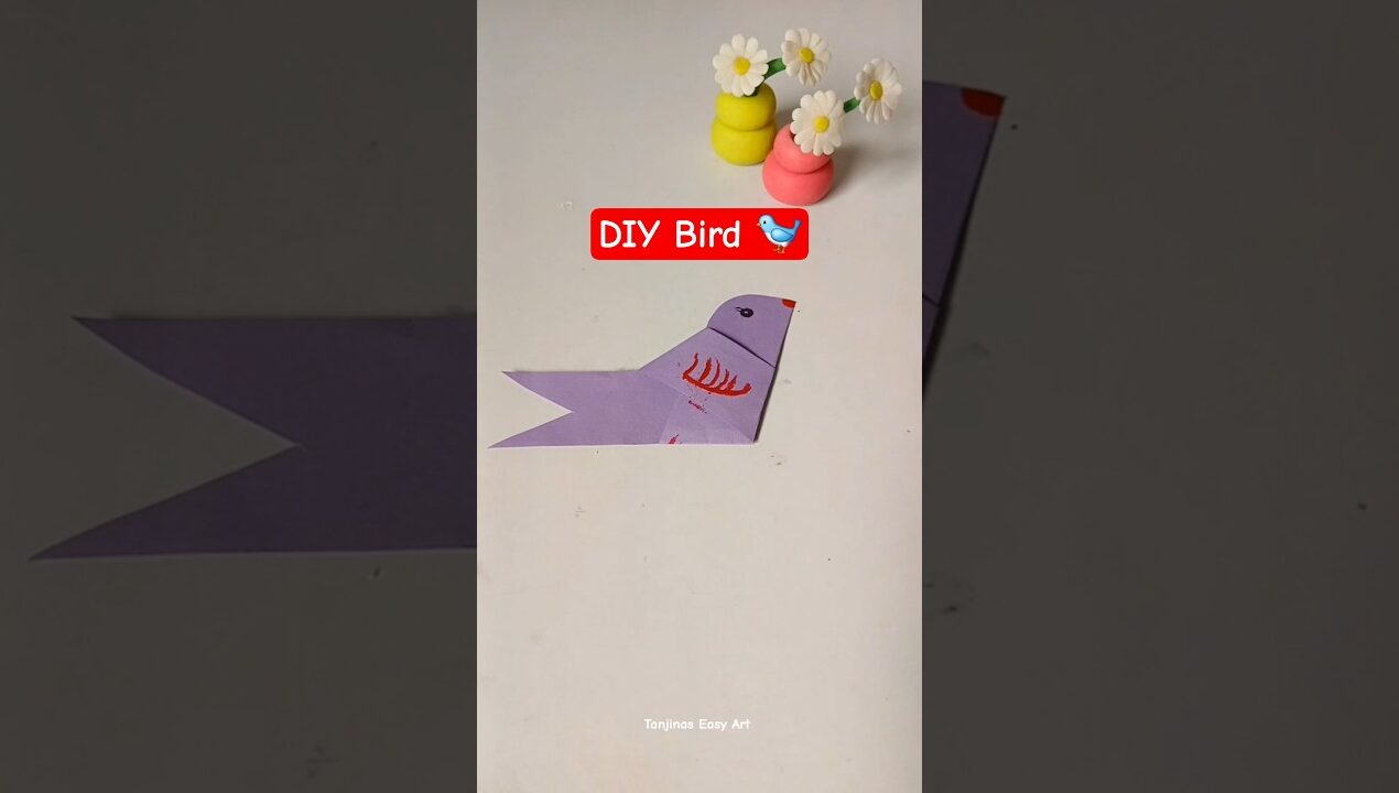 DIY Bird 🐦 #bird #diy #diyideas #craft #craftideas #ytshorts #thingstodo @Tanjinaeasyart