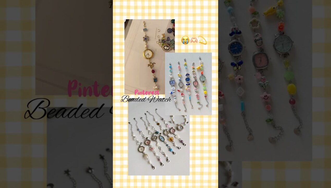 Diy Pinterest Inspired Beaded Watch🩷💫| Diy watch #diy #craft #trendingnow #shortvideo