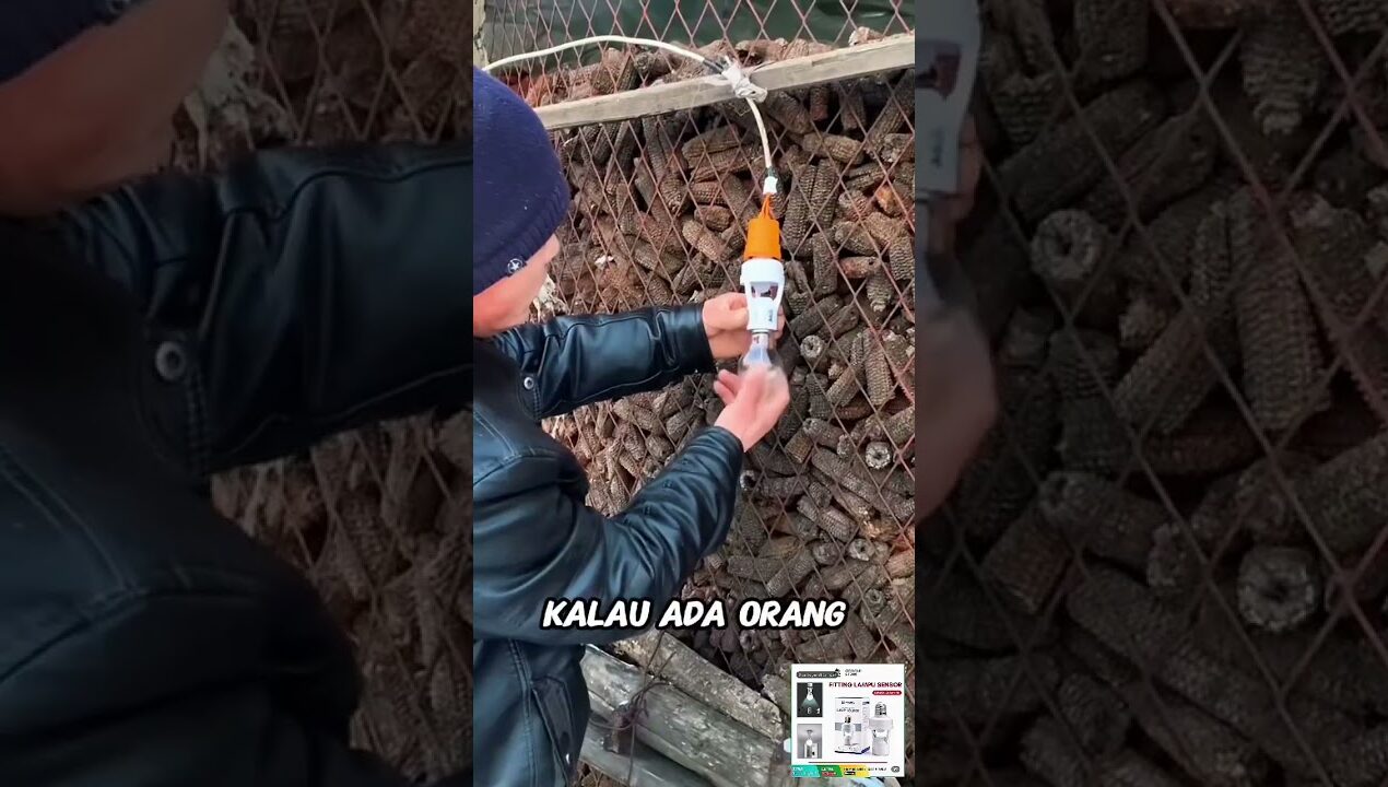 Fitting lampu nyala dengan gerak sensor Praktis dan Fungsional #alat #diy #tools