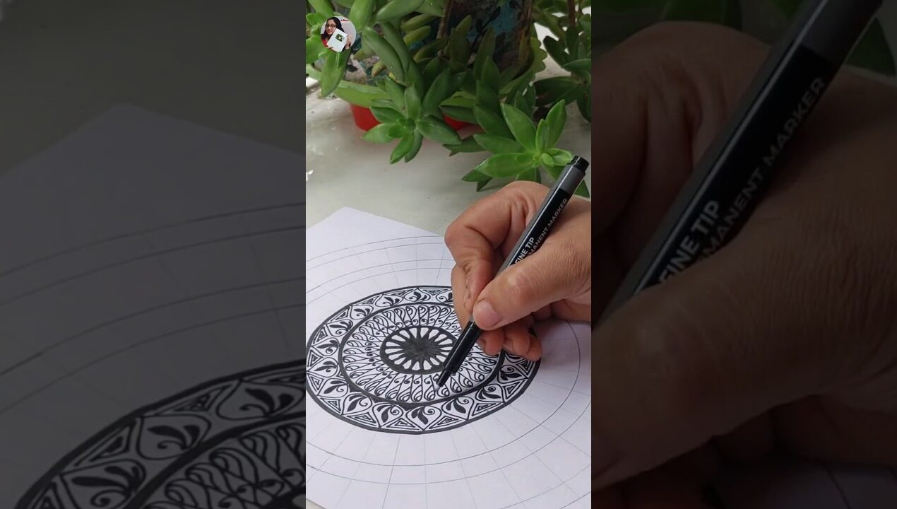 ওই স্কেলটা দিয়ে আজ Try করলাম Mandala Art 🥰 #ndecor #diy #mandalaart @N-Decor