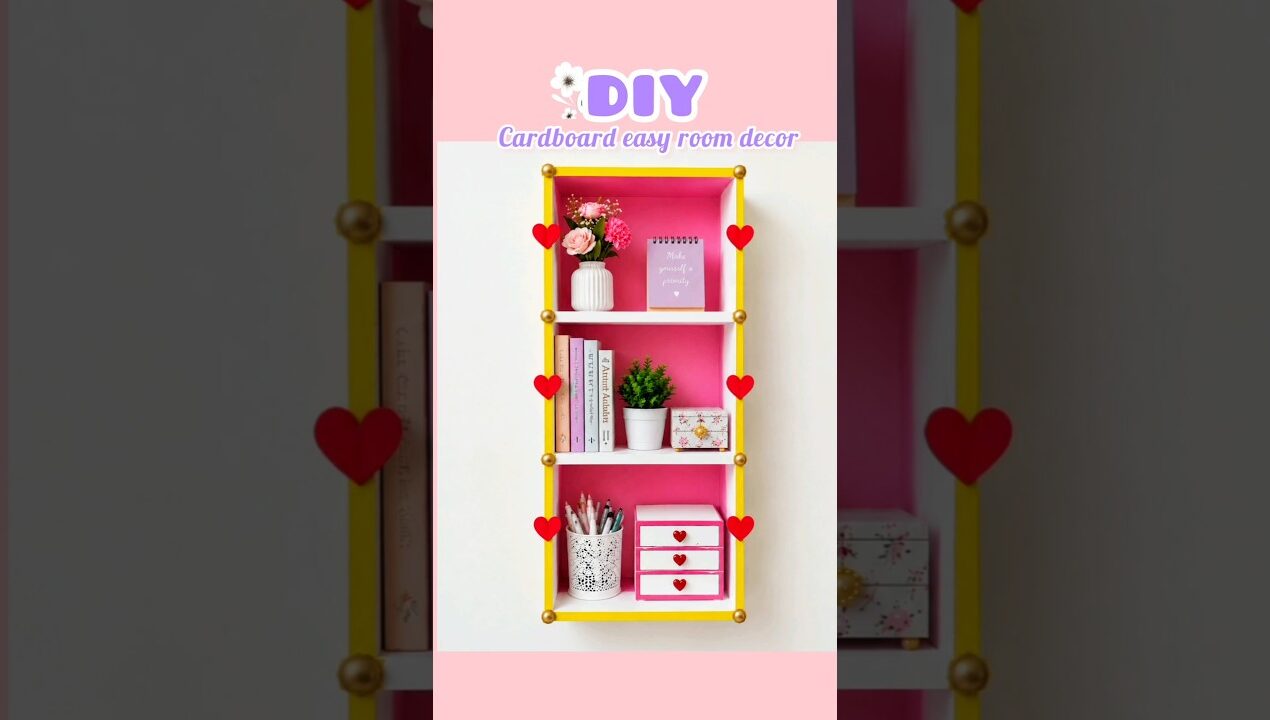 DIY cardboard easy room decor useful craft idea
