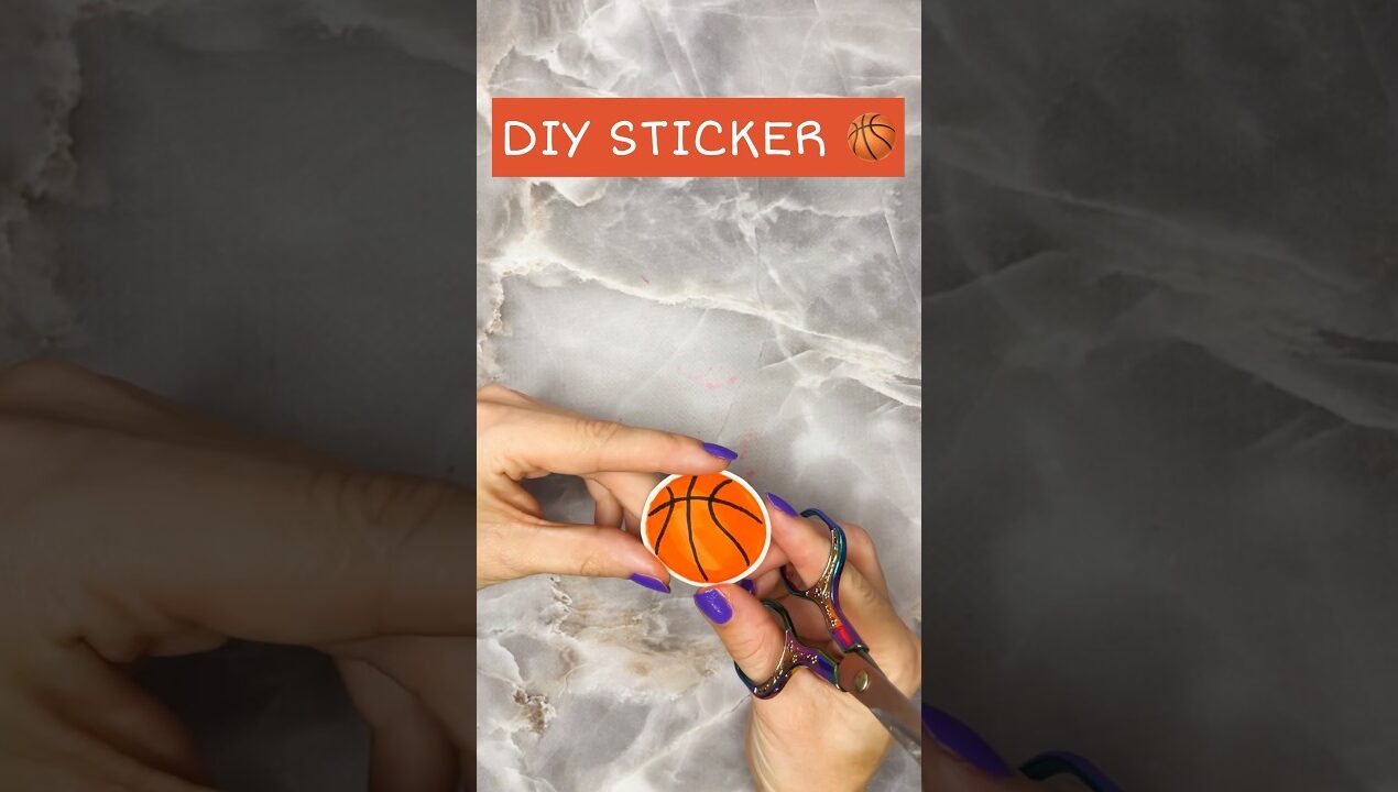 🏀BALL STICKER DIY #sticker #diy #stickerdiy #art #stickerbook #artprocess #satisfying #handmade