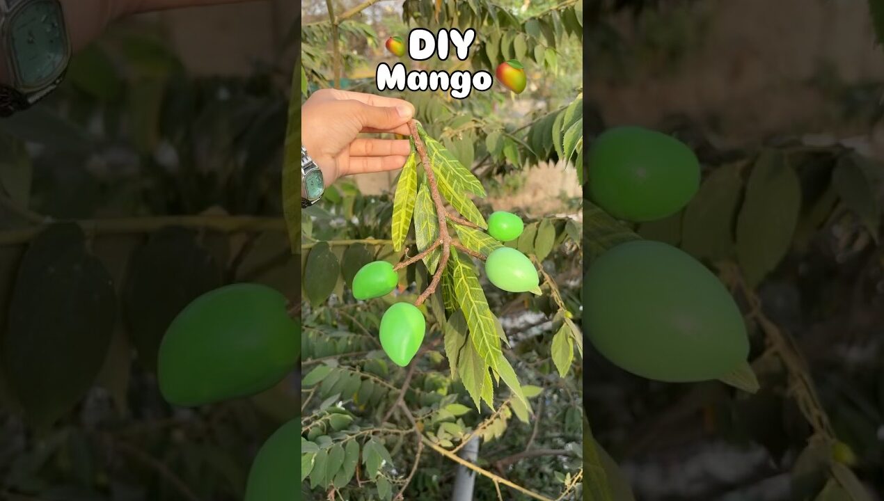 DIY mango 🥭 #shorts #viralvideo #viralshort #diy #craft #handmade #clayart #mangotree