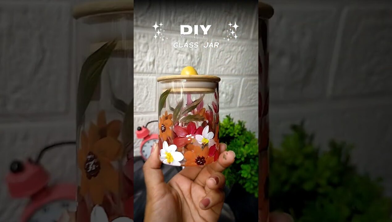 DIY Glass Jar ✨🫙 | Easy Aesthetic Decor Idea #shorts