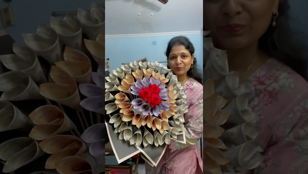 DIY Bouquet with Rupees #shorts #youtubeshorts #diy #gift #kidsvideo #kids #artandcraft #rakhi