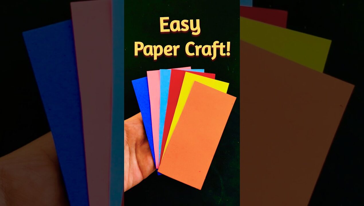 Easy paper craft 🌈💕 art and craft/ best out of waste/ craft ideas/ paper craft #shorts #craft #diy