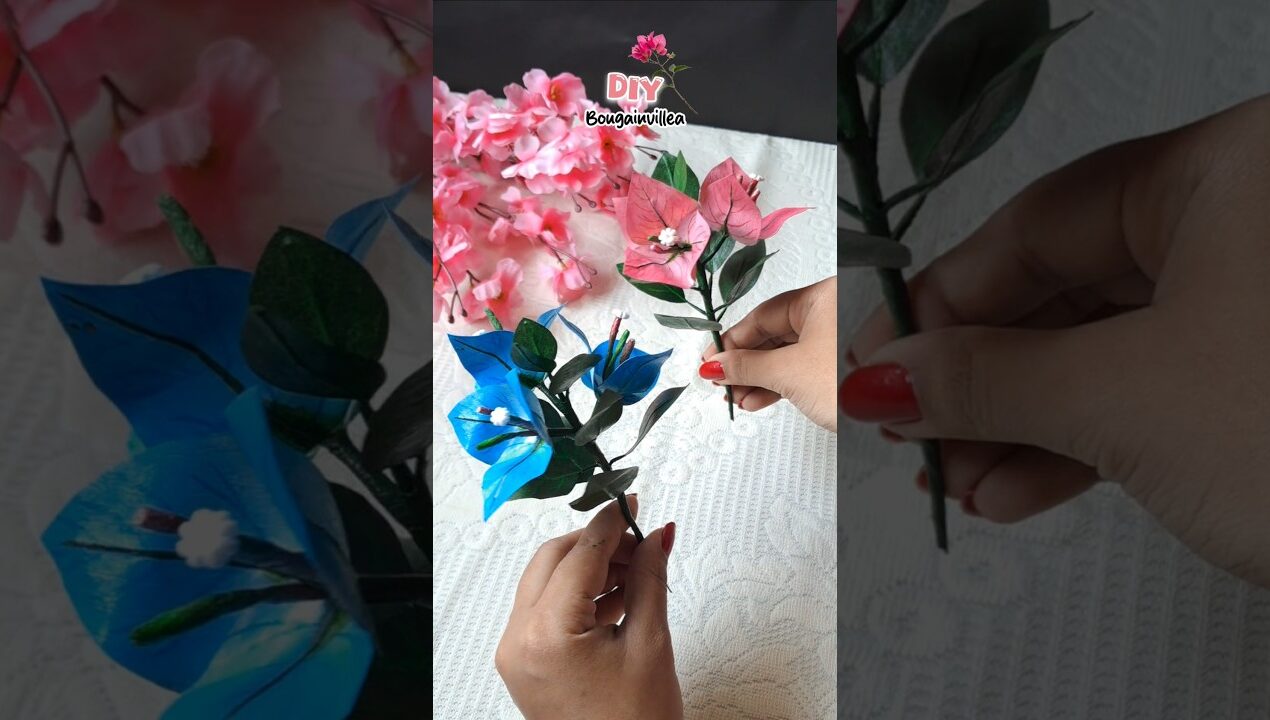 DIY Bougainvillea🌸|#diy #craft #art #artwork #shorts #shortvideo #viral #viralvideo #flowers #artist
