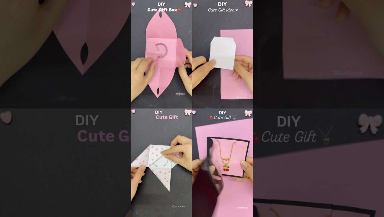 DIY cute Gift ideas 🌸 paper craft hack #diy #giftideas #papercraft