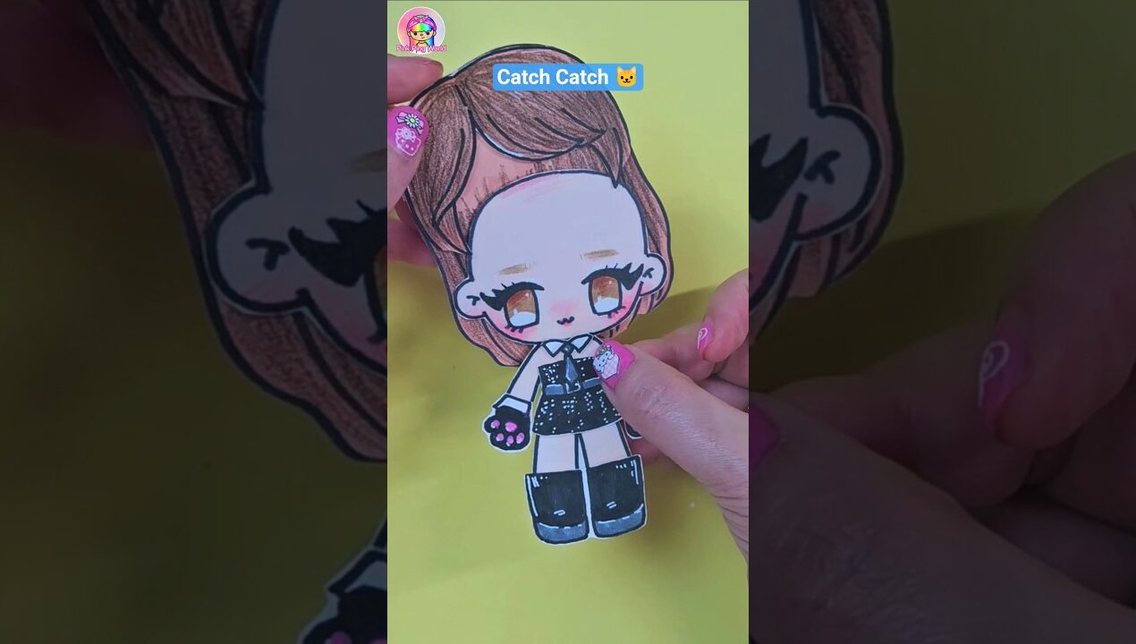 Yena Catch Catch Drawing #diy #shorts #paperdoll