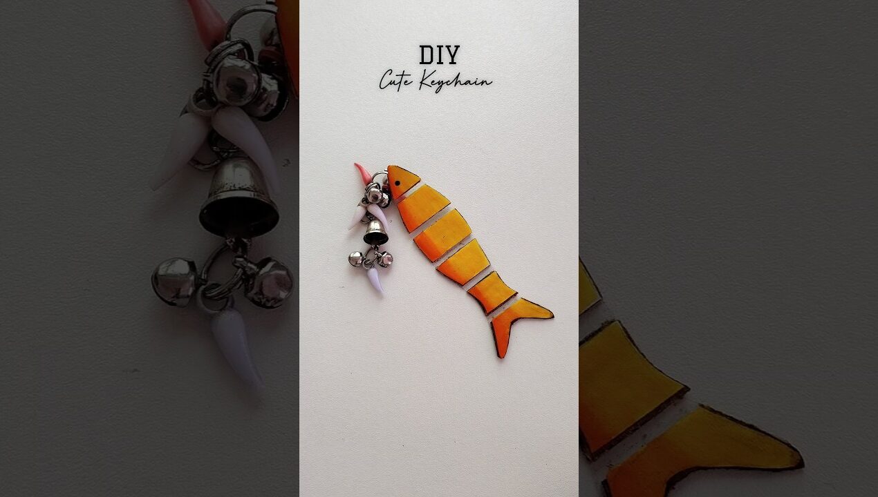 Cute Fish keychain 😍 #diy #diykeychain
