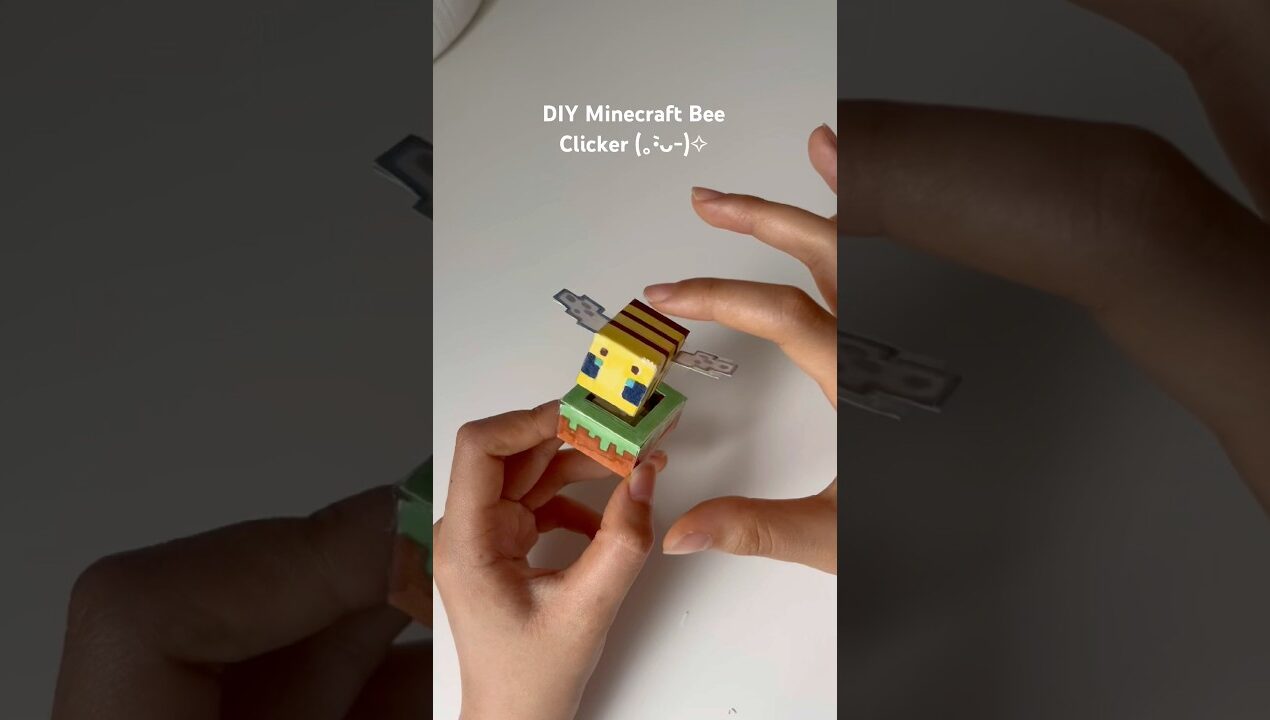 DIY Minecraft Bee Clicker #diy #craft #craftyhome #craftideas #fidget #papercraft #minecraft