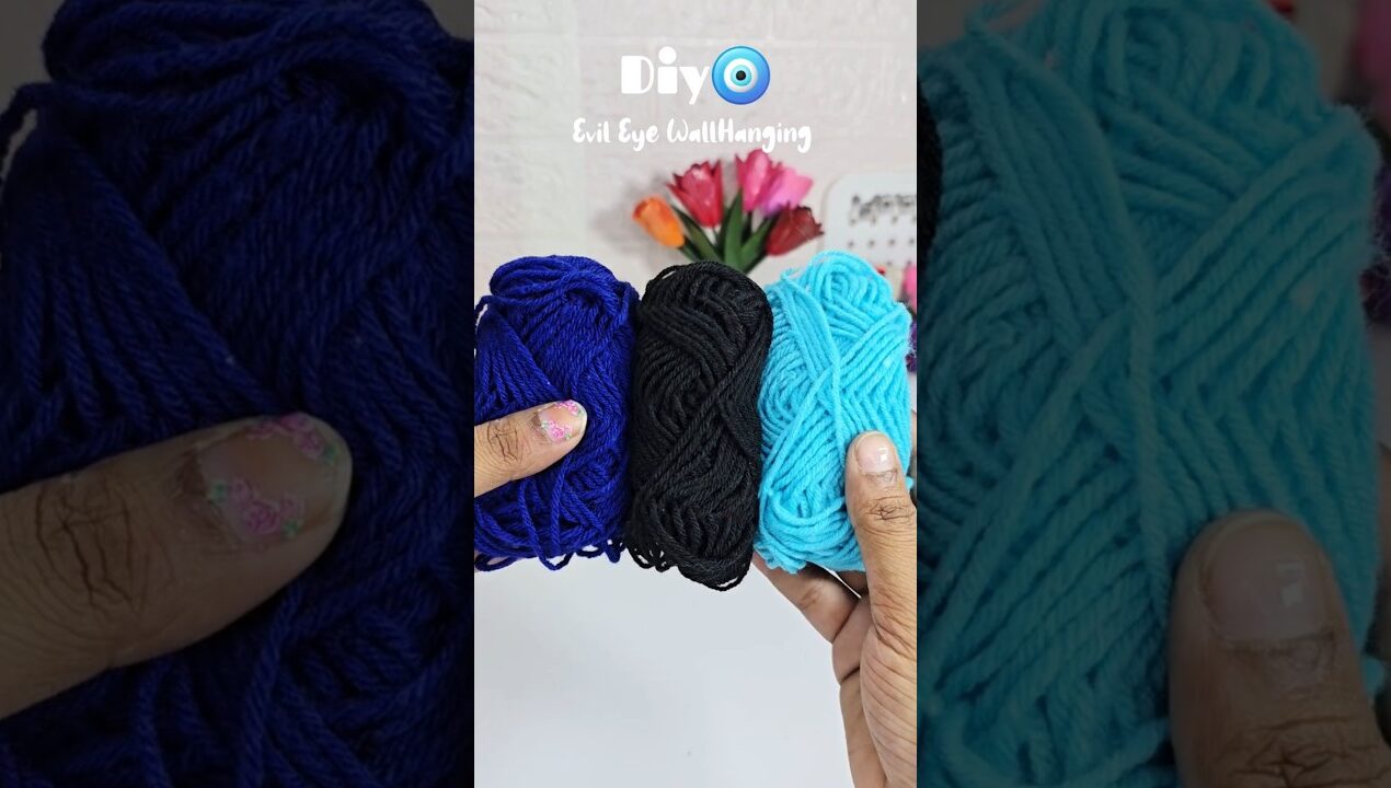 Diy Evil Eye WallHanging #diy #shorts #viralshorts #evileye #homedecor #wallhangingcraft #craftideas
