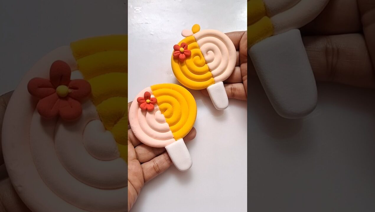 DIY idea 💞 how to make easily candy 🍭🍬 with super clay #trend #candy #clay #music #funny #viral