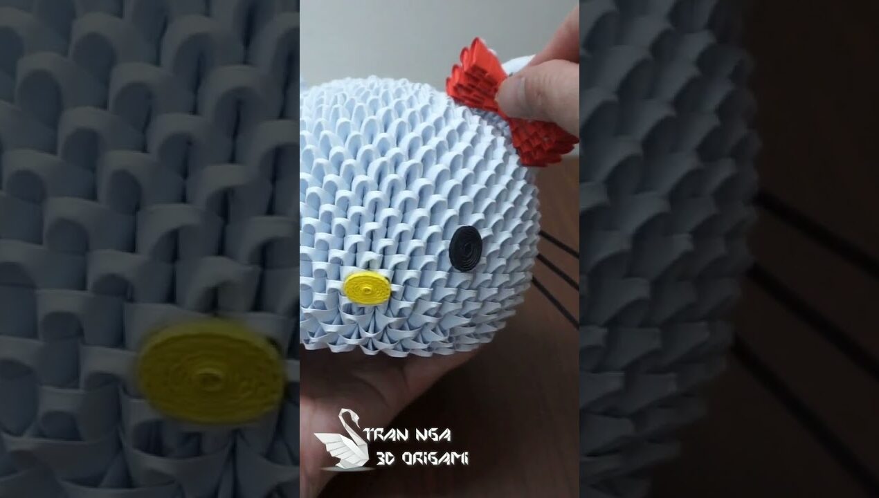 DIY hello kitty paper stuff , paper craft idea #trannga3dorigami #hellokitty