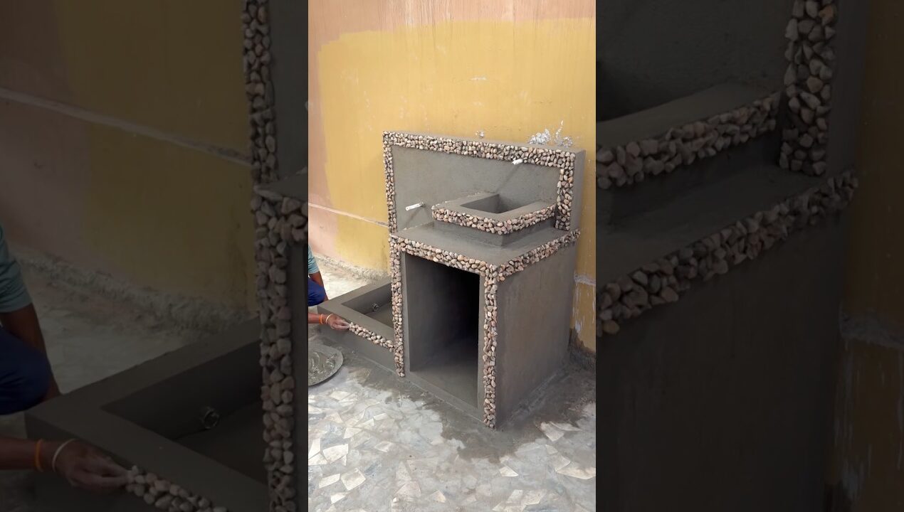 Outdoor washing basin DIY using cement #cementcrafts #homedecor #crafts #DIY #shorts
