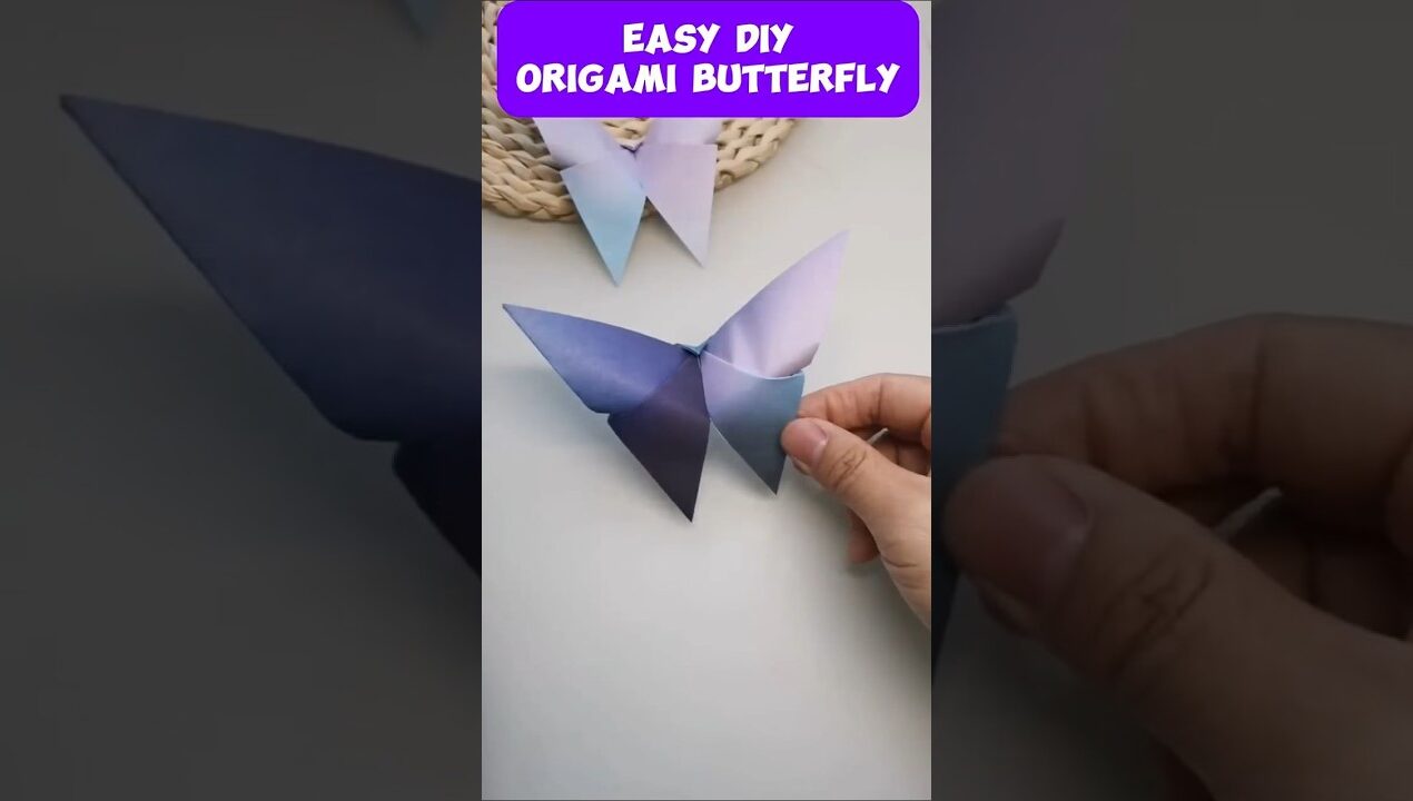 How to Make an Easy Origami Butterfly 🦋 Simple DIY Paper Craft Tutorial #origami #diy