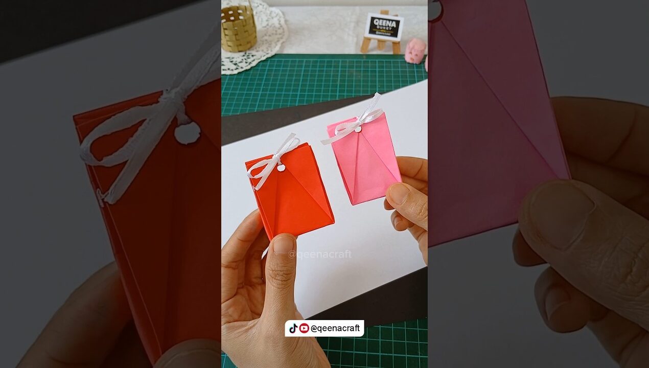PAPER BAG PERMEN 🍭| Mini Gift🧺 #tutorial #diy #craft #ideas #gift #paperbag   #candy