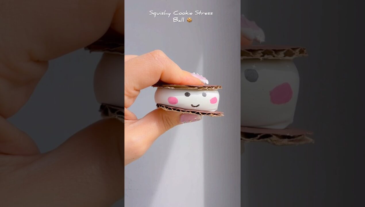 DIY Squishy COOKIE Stress BALL 🍪 EASY and CUTE Idea #diy #squishy #viral #craft #trend