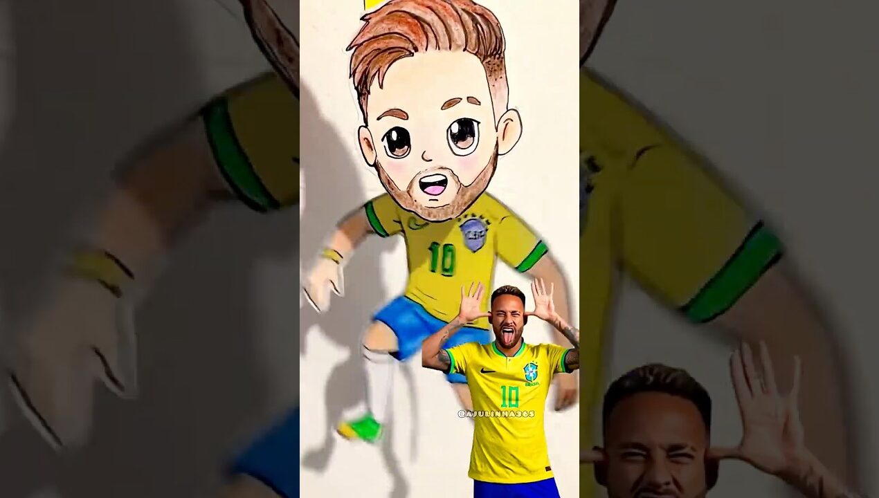 Como Fazer Boneco de Papel do Neymar! 🇧🇷⚽️#shorts #diy #neymar