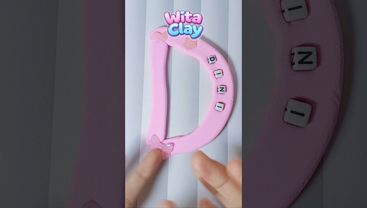 Tulis nama Dini #clay #tulisnama #diy