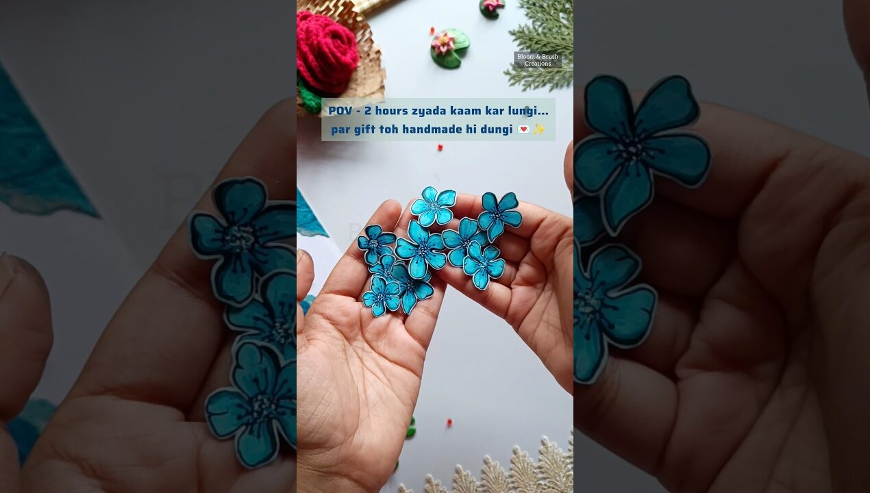 DIY Paper Flowers 🩵। #papercraft #flowermaking #viralvideos #trendingnow