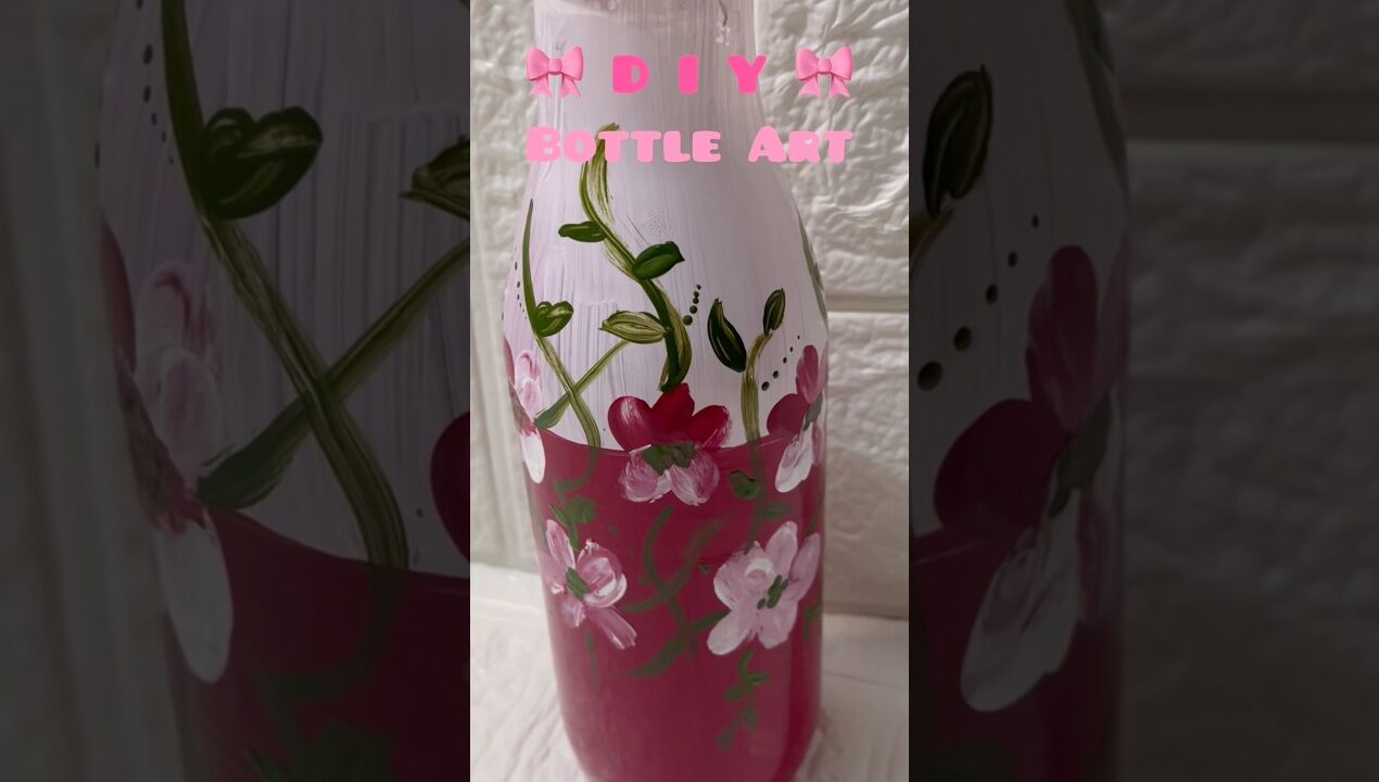 🎀 D I Y Bottle Art 🎀 | Easy Bottle Art | Bottle Painting Diy Ideas
