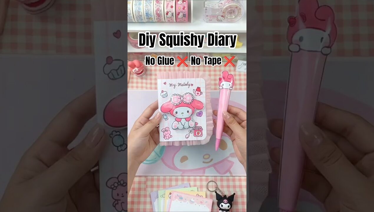 Squishy Paper diary 🐻 ✨| Cute Paper Journal #diy #craft #art #trending #viral #handmade