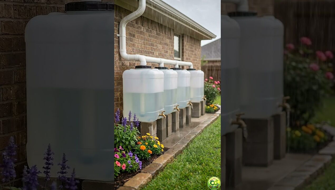 Easy DIY Rainwater Harvesting System for Your Garden 💧🌿#diy