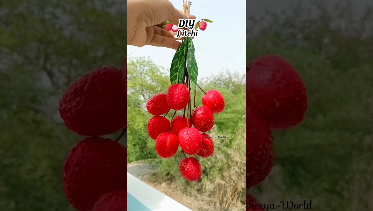 DIY Litchi 😍 craft idea || #viral #viralcraft #trending #ideas #art #craft #diy #aesthetic #shorts