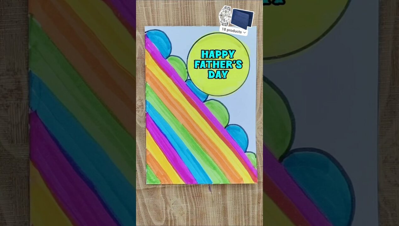 Easy Father’s Day Card ❤️#shorts #greetingcard #craft #fathersday #paperdrawing #diy #viral