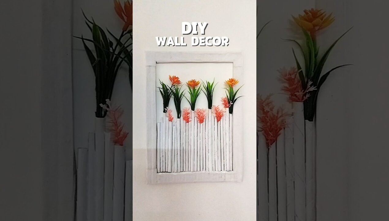DIY Paper Wall Decor | #diy #walldecor #craft #roomdecor #shorts #viralshorts