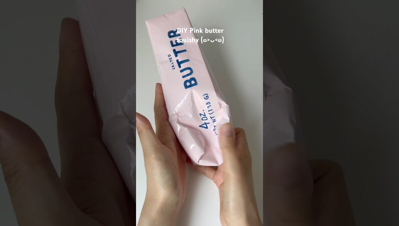 DIY Pink butter squishy💓🧈#squishy #diyideas #diycrafts #craft #crafting #craftideas