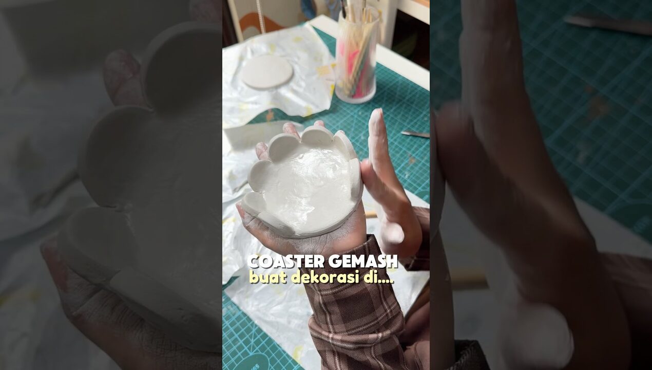 COASTER GEMASH buat tatakan pengharum ruangankuu! 🤎✨ #tiranissya #diy
