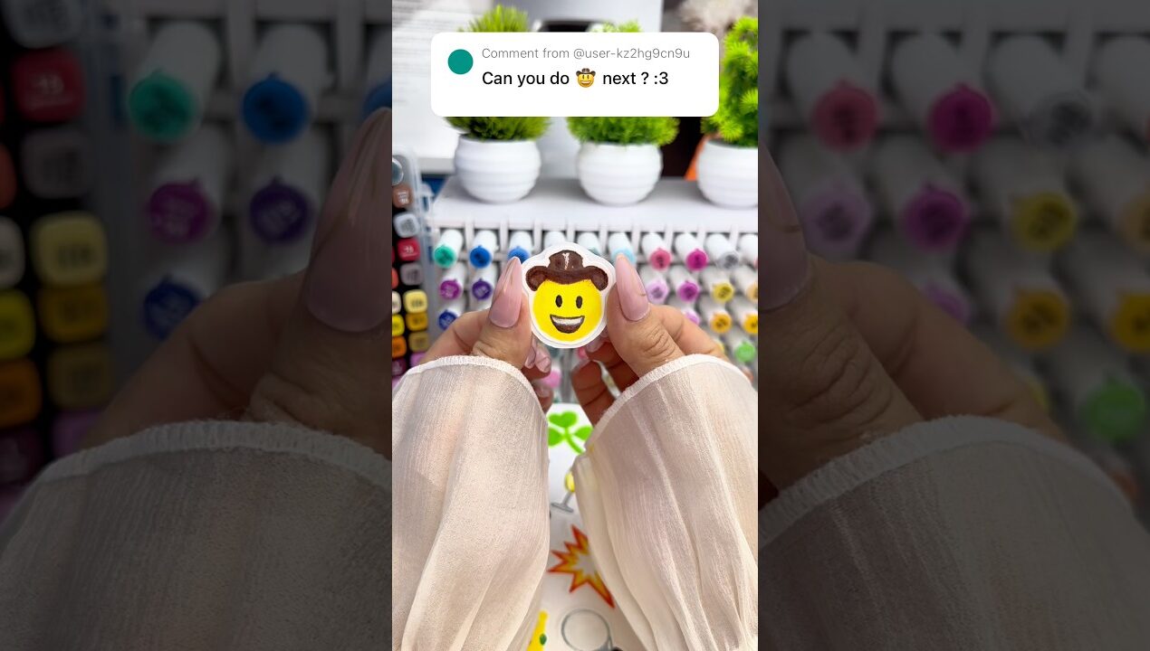 Mini Cowboy Sticker From Trash 🤠♻️#art #diy #emoji #craft #drawing #sticker #youtubeshorts