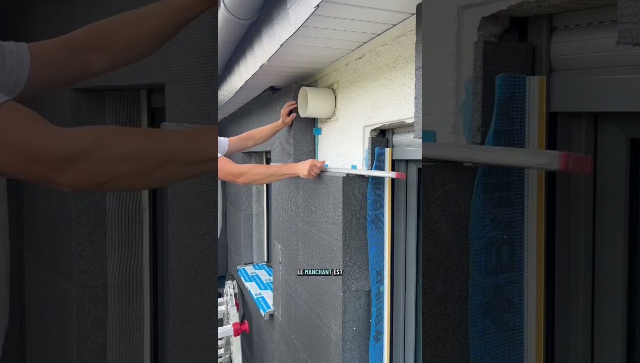 Installation d’un conduit #bricolage #diy #construction #renovation #travaux #artisan