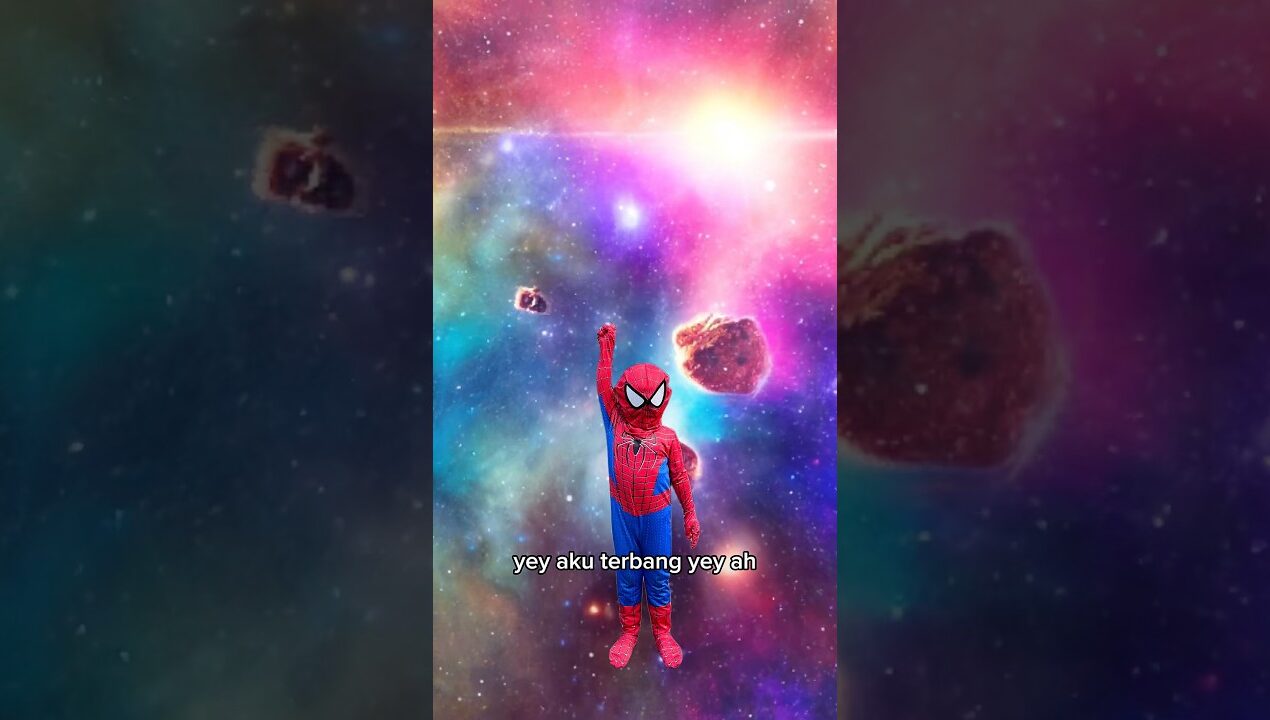 Spiderman terbang! #diy  #funny #hiburan