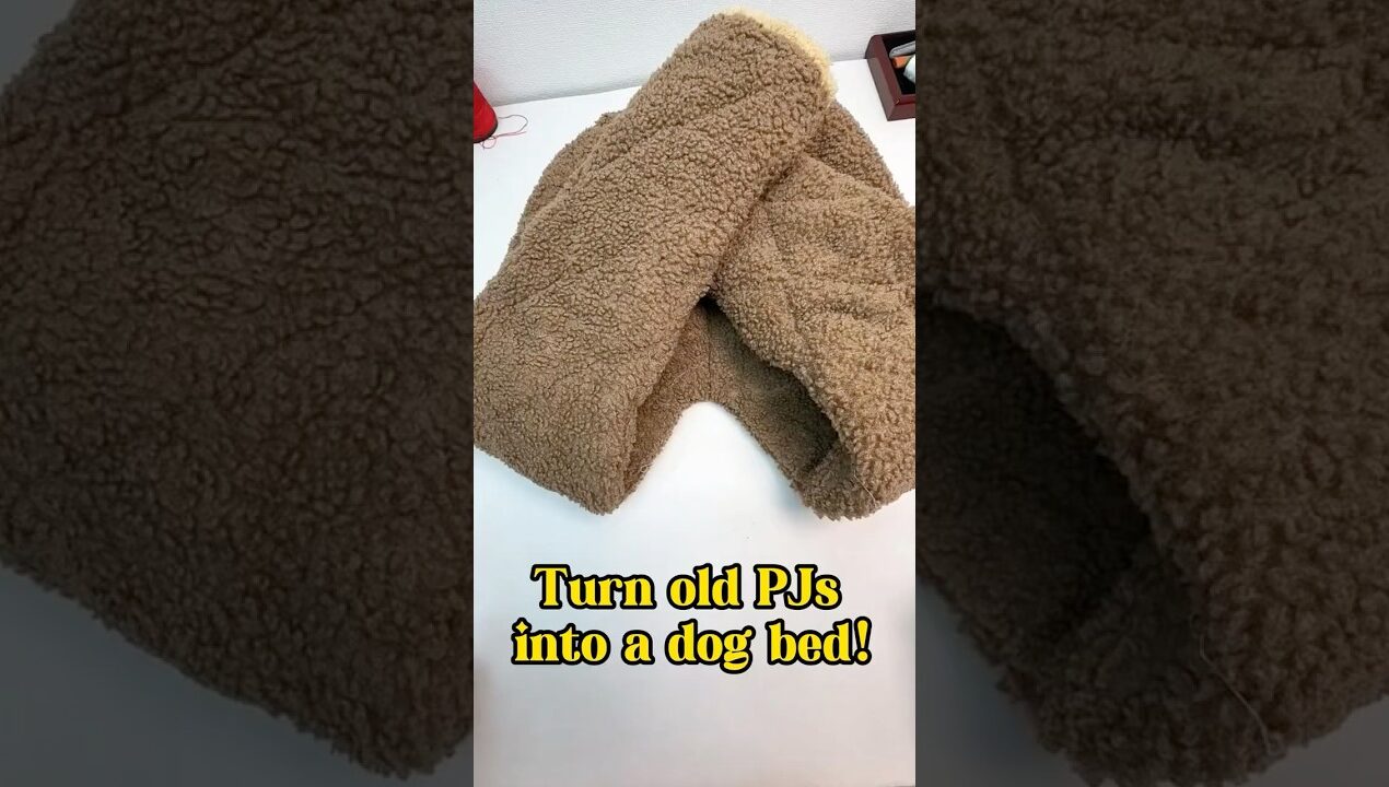 DIY Dog Bed | Upcycle Old Pajama Pants #diy #lifestyle #sewingtips