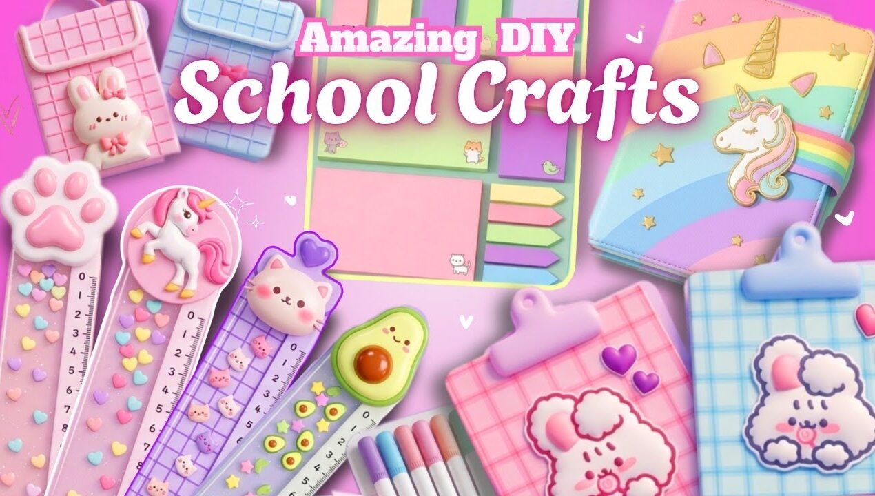 Top 5 DIY✨ Super Cute 🥰 School 🎒 Fun DIY Crafts for school | How to make stationary supplies at home