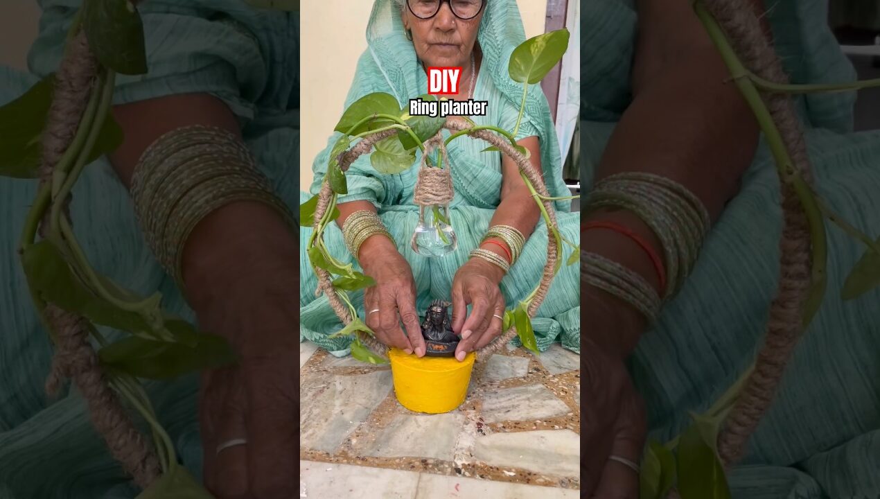 DIY ring planter ❤️#dadikagarden #diy #mahadev #ideas #ytshorts #viral #garden #handmade #trend #yt