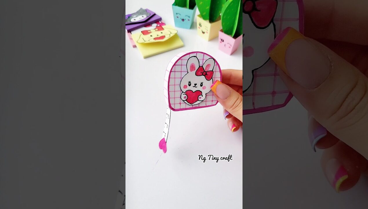 DIY Cute Measuring Tape 🐰🎀/ Easy Paper Craft Idea ✨️#shorts #shortvideo #love #art #fun #cute #diy