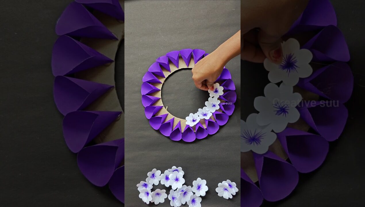 Unique wall decor ❤️ #diy #craft #wallhanging #papercraft #ytshorts