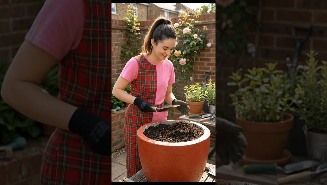 DIY Cement Planter Using Cloth & Bucket 🌿 | Easy Backyard Garden Decor Idea